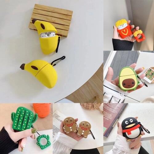 3D Cartoon Silicon Case For Apple AirPods 1/2 Soft Cover Protector Sleeve for AirPods Earphone Box