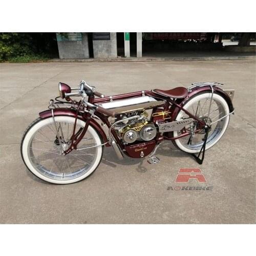 6.5HP Motor 166CC 15L Gas Tank Handmade Chopper Bike Tough Guy Custom Made Powerful Gasoline Bike Exhibition Winner Retro Bike