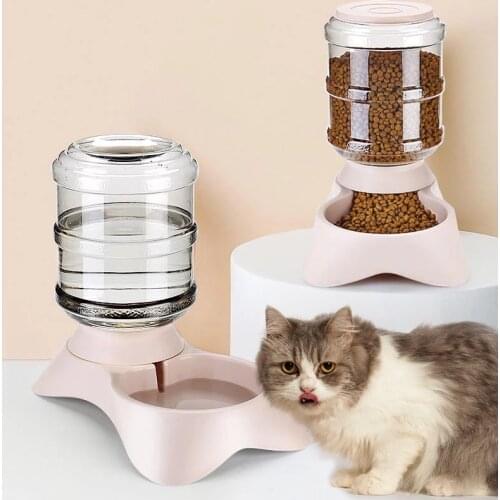 3.8L Pet Cat Automatic Feeders Large Capacity Cat Water Fountain Plastic Dog Water Bottle Feeding Bowls Water Dispenser for Cats