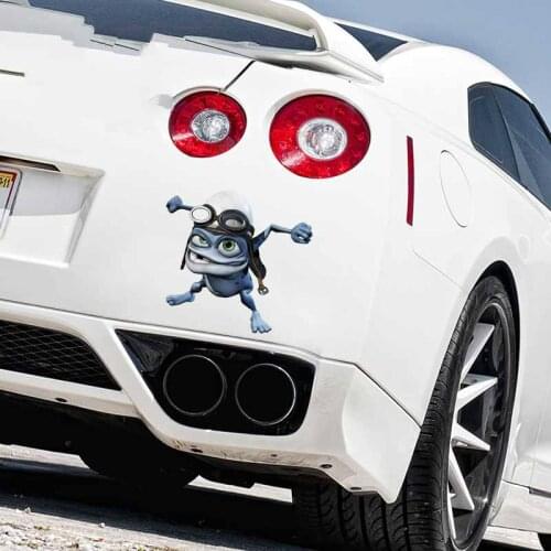 Car Stickers, Motorcycle Decals Funny Crazy Frog Cartoon Decorative Accessories,to Cover Scratches Waterproof PVC Accessories