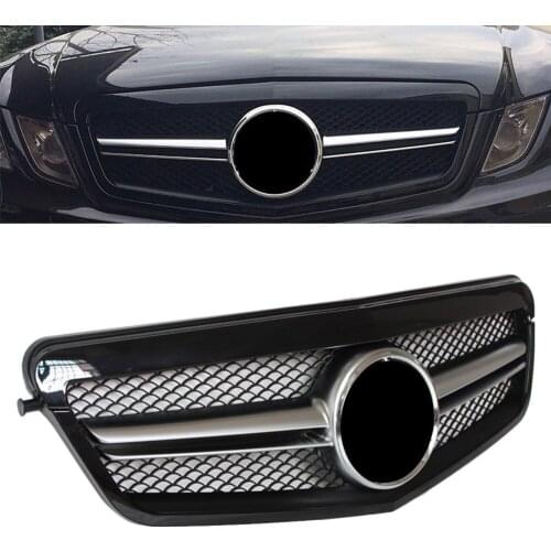Car Front Grill Upper Grill For Mercedes Benz E-Class W212 S212 2010 2011 2012 2013 Gloss Black Car Accessories ABS