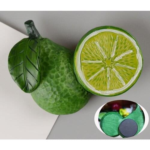 Bionic Fruit 3D Fridge Magnets Pineapple Bamboo Avocado Strawberry Durian Cherry Home Kitchen Magnetic Stickers Decor Accessorie