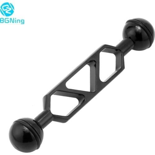 Diving Tray Handle Light Arm Double Ball Head Butterfly Clip Extension Bar for GoPro Hero 9 8 7 6 5 Action Video Sports Cameras