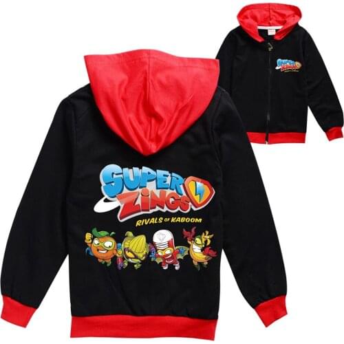 Spring Autumn Boys Girl Super Zings Thin Zipper Long Sleeve Superzings Kids Hoodies Children Baby Clothes Casual Sweatshirts