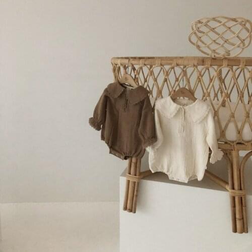 Baby Girl Romper Princess Spring Newborn Baby Clothes Long Sleeve Infant Baby Romper Jumpsuit Lace Toddler Playsuit Cotton 0-2Y