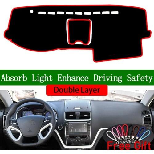 Double Layer Car Stickers For GEELY EMGRAND EC7 2016 Dashboard Cover Car Accessories Interior Anti-UV Car Decals