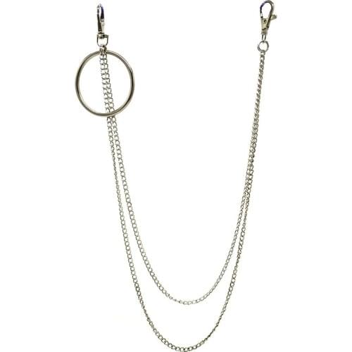 Two Strands Portachiavi 2 Layer Key Chains With Big Ring Trousers Wallet Chain Jean Keychain Pant Key Chain Women Accessories