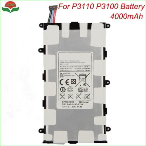 ISUN 5pcs/lot Original Quality 4000mAh SP4960C3B Battery for Samsung Galaxy Tab 2 7.0 GT-P3110 GT-P3113 P3100 P3110 P6200 P3113