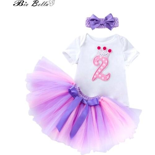 Infant Baby Girls Clothes Set Tutu Skirt+Bodysuit+Headband 3Pcs Kids Girls Party Birthday Clothing Lovely Party Outfits Clothing