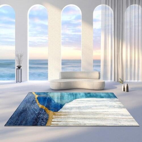 Blue Series Living Room Carpet Nordic Art Rugs For Bedroom Home Decor Study Floor Mat Modern Thick Sofa Coffee Table Area Rug