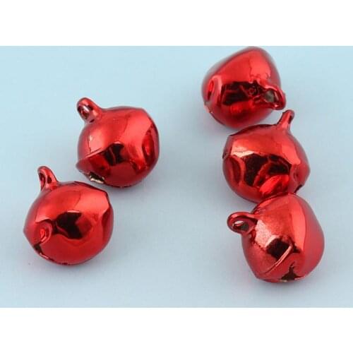 Red Jingle Bells Blocks 50pcs 13mm Christmas Bells Wedding Bells Kettle Bells Pet Collar Bells Wands Bells Supply