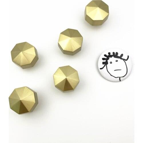 LCH New Nordic Style octagonal Solid Brass Cabinet Knob Cupboard Handle Door Pull Handles Brass Color Entryway Clothes Hook