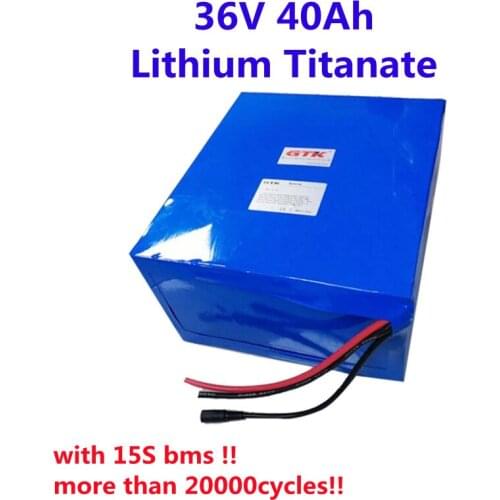 GTK 36V 40Ah Lithium Titanate Battery 20000 Cycles LTO Pouch Cell With BMS For E-scooter Wireless Alarm Systems Sightseeing Car