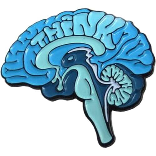 Brain enamel pin brooch medicine badge