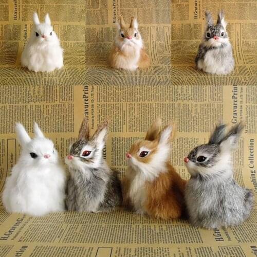 Lovely Simulation Rabbit Attractive Interesting Funny Realistic Animal Doll Rabbit Plush Sleeping Stuffed Toy Kids Gift Decor