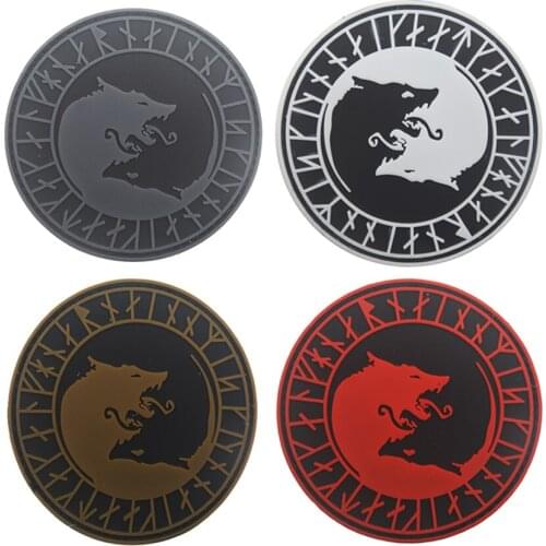 PVC SWAT VIKING Wolves of Odin Runes Patch No Mercy Only Violence Wolf In God Patch Badge Applique