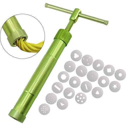 High Quality Green Clay Extruders Clay Sugar Paste Extruder Sculpture Machine Gun Fondant Cake Sculpture Polymer Gun Tool