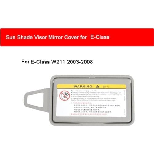 Gray Car Sun Visor Shade Makeup Cosmetic Mirror Cover for Mercedes Benz E-Class W211 2003-2008