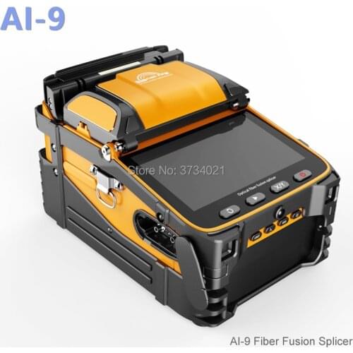Free Shipping Signalfire AI-9 Optical Fiber Fusion Splicer six motors splicing machine built in VFL power meter function