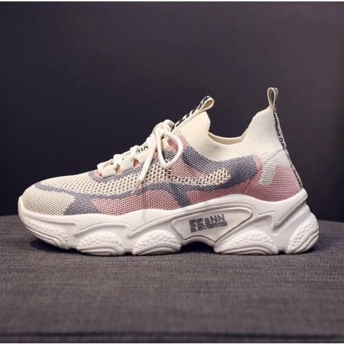 Women Sport Shoes Man Breathable Walking Mesh Lace up Light Flats Sneakers Woman Men Ladies Running Shoes 35-40 Sneaker