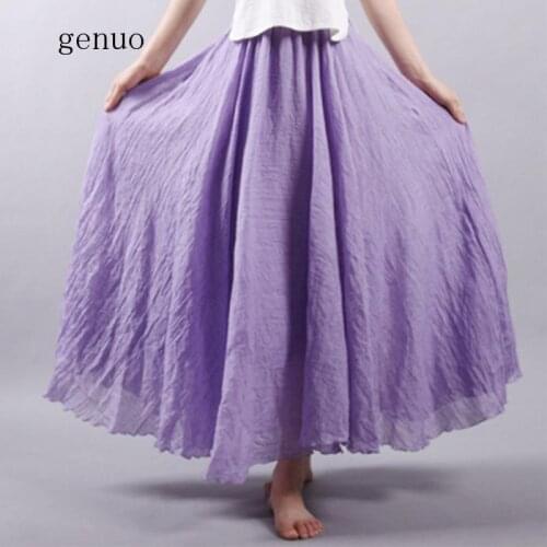 2020 Summer High Waist Women Pleated Skirts Sexy Solid Long Bodycon Maxi Skirt Women Plus Size Beach Skirts Faldas Mujer Moda