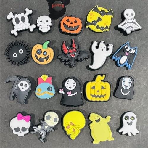 1PCS PVC Cute Cartoon Fridge Magnetic Sticker Pumpkin Bat Bone Ghost Refrigerator Magnets Halloween Gift Kitchen Decoration