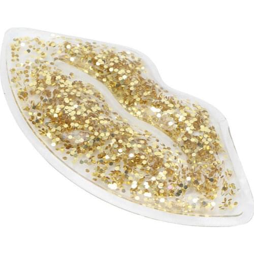 1PCS Lip Care Mask Gel Ice Pack Hot Cold Compress Lip Patch Sequins Cooling Therapy Lip Gel Pack for Reduce Swelling Relief Pain