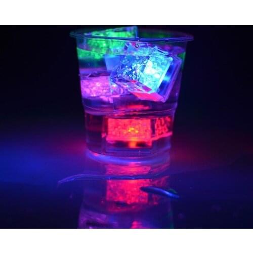 240PCS/Carton Flash Ice Cube Water-Actived Led Light Put Into Water Drink Flash Automatically for Party Wedding Bars Christmas