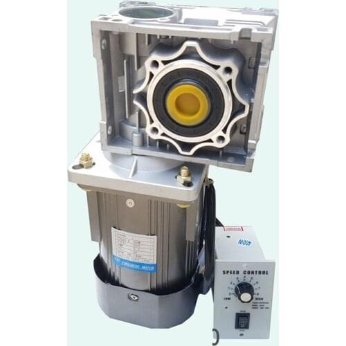 400WAC220V AC Gear Reduction Induction Asynchronous Motor + RV50 Worm Gear Reducer + Speed Controller