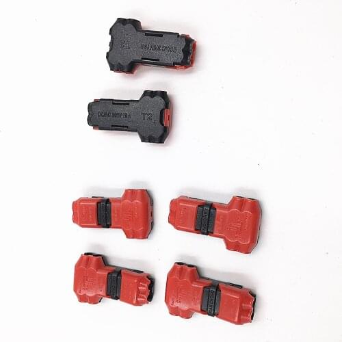 6pcs T1 T2 D1 D2 H2 connection Universal Compact Wire Wiring Connector 2 pin 1pin Conductor Terminal Block With Lever AWG 24-18