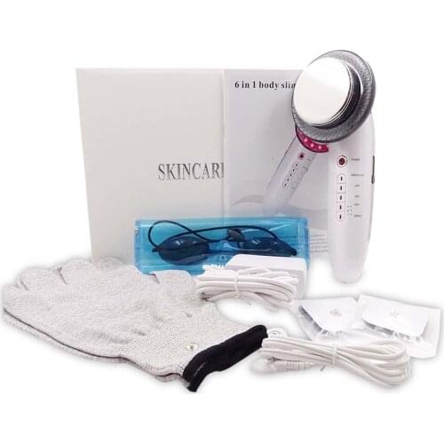 6 In 1 EMS Body Slimming Massager RF Ultrasonic Cavitation Radio Frequency Anti Cellulite Massage Fat Burner Weight Loss Machine