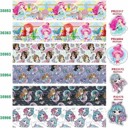 Free shipping characters printed grosgrain ribbon 35853