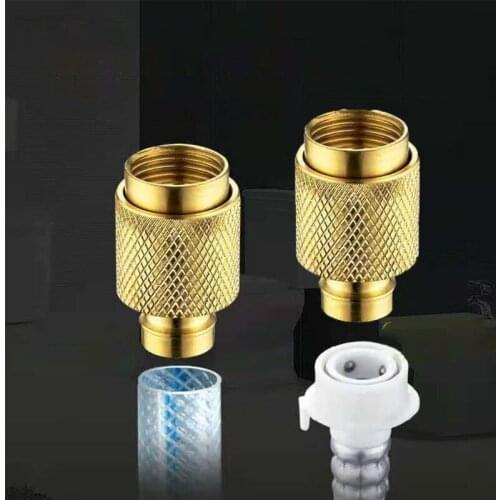 Garden Hose Quick Connect Fittings 0.9 Inch Solid Brass Quick Connector 1 Piece