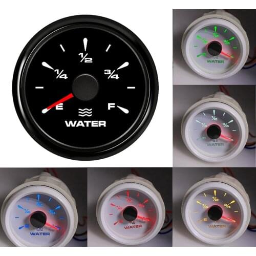 52mm Water Level Gauge Water Level Meter Indicator For Boat Car Marine For Yacht 9-32V Fuel Level Gauge Sensor Sender Unit