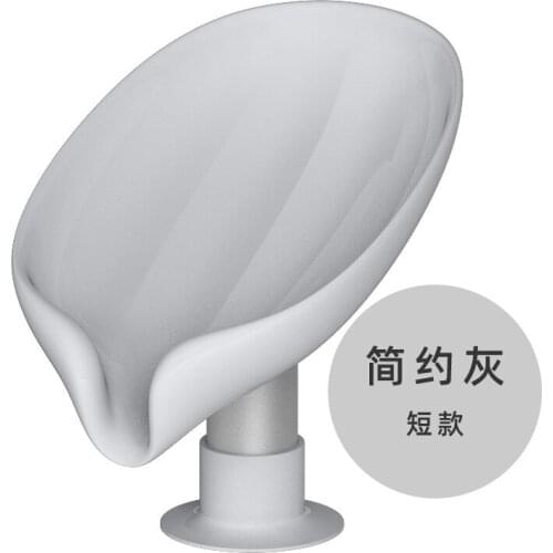 Soap Dish Holder Leaf Shape with Diversion Hole 45° Scientific Angle Powerful Sucker Decoration