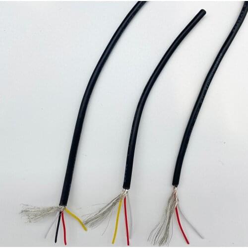 5m/10m Shielded wire cable 28 AWG 32 AWG 2 Cores Signal Audio shielding cable Black PVC USB Cable DIY Connect Wire for many use