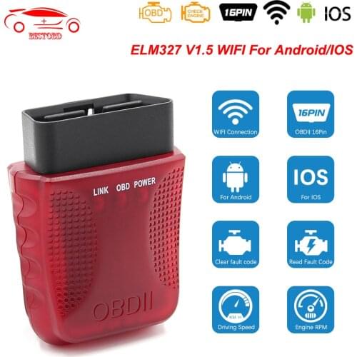 ELM327 V1.5 WIFI OBD2 Scanner wi-fi For Android/IOS OBD 2 OBD2 Car Auto Diagnostic Tool ODB2 Adapter Code Reader ELM 327 V 1 5