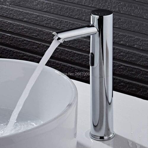 GIZERO Free shipping automatic cold water faucet Deck Mounted Automatic Sensor Faucets hospital toilet medical auto taps ZR6108
