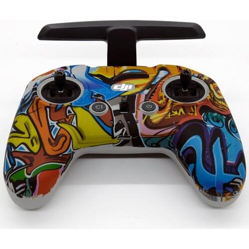 Custom Made for DJI FPV Remote Controller Silicone Cover Transmitter Graffiti Scratch Protective Film Colorful Case Skin Drone