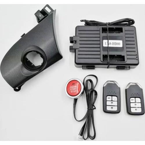 For Honda 8th Accord Add Push button start stop Car Alarm Phone App Remote Control Car System Central Locking System No Wire Cut