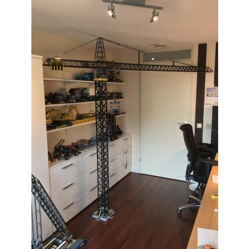 Technology building block MOC large tower crane construction machinery assembly remote control toy boy birthday gift