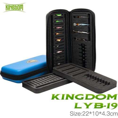 Kingdom Fishing Tackle Boxes Waterproof EVA Spoon Fly Fishing Lure Storage Bag Portable Fishing Accessories Fishing Equipment