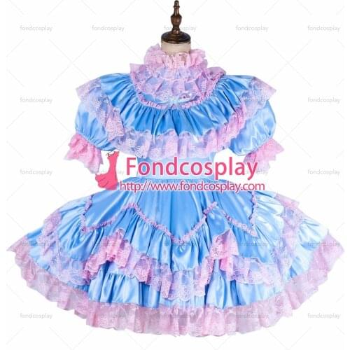 Lockable Sissy maid Satin Uniform cosplay costume Tailor-made[G1992]