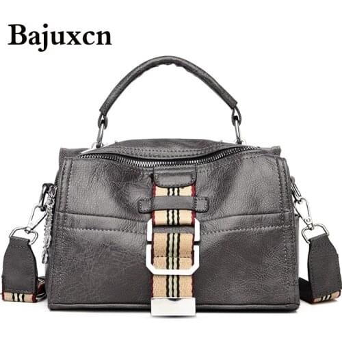 Fashion high-quality leather ladies handbags 2020 winter new luxury designer chain shoulder bag trendy classic Boston bag bucket