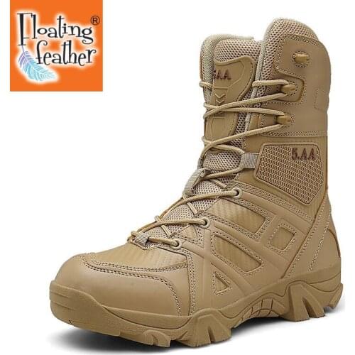 Vancat Men High Quality Brand Military Leather Boots Special Force Tactical Desert Combat Mens Boots Outdoor Shoes Ankle Boots