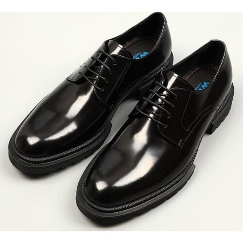 European style mens shoes, business suit leather shoes for men, made of thick-soled cowhide with laces, for wedding wear