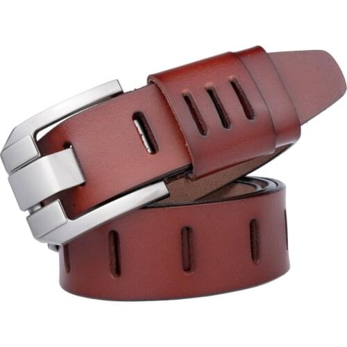 Eshopping 100% Genuine Leather Belt High Quality Male Cowhide Belts Men Belts Strap
