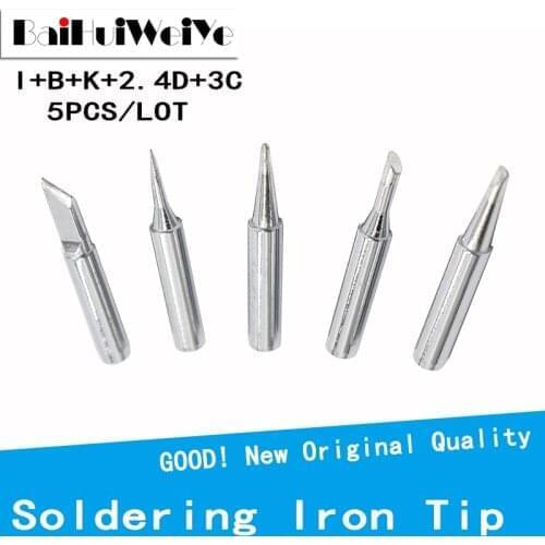 5PCS/lot I+B+K+2.4D+3C Soldering Soldering iron head Set inside Hot Bare Electric Soldering Iron Tip Station Solder Iron Welding
