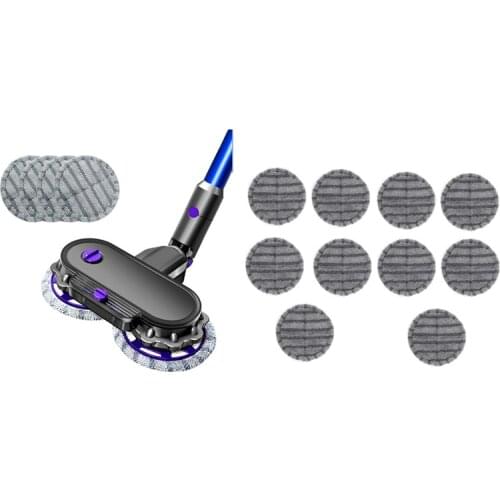 Electric Cleaning Mop Head With Superfine Fiber Brush Head Mop Cloths Rag, For Dyson V7 V8 V10 V11