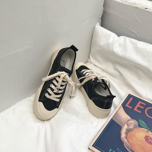 2019 autumn new Low Top Women Sneakers Fashion Female Canvas Flat Casual Shoes Breathable Walking Shoes Zapatillas Mujer C1-39
